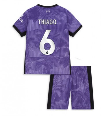 Liverpool Thiago Alcantara #6 Tercera Equipación Niños 2023-24 Manga Corta (+ Pantalones cortos)